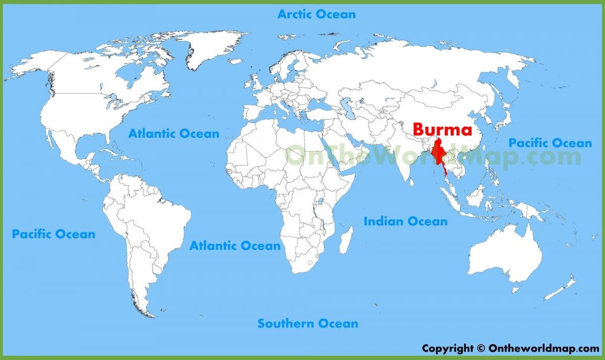 Бурма локација на мапата