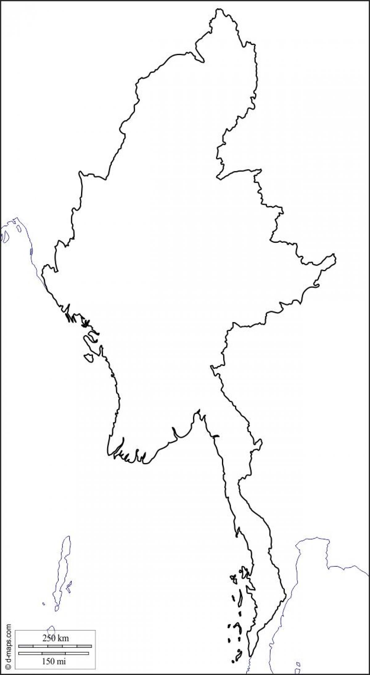 Карта на Мјанмар drawin