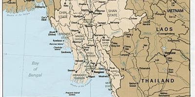 Yangon Бурма мапа