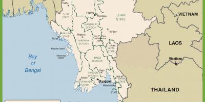 Бурма политичката карта