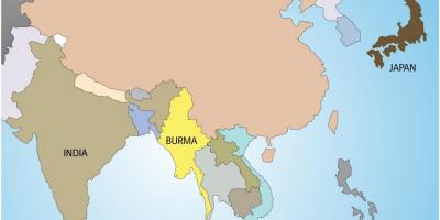 Мјанмар во мапата на светот
