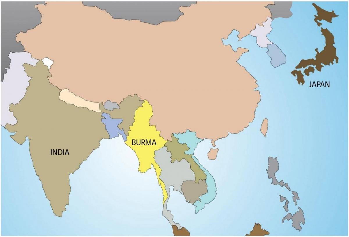 Мјанмар во мапата на светот
